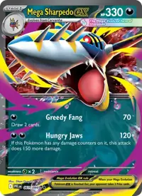 Mega Sharpedo ex 061/094 – Phantasmal Flames (PFL), Pokémon card (English)