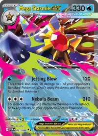 Mega Starmie ex 021/088 – Perfect Order (POR), Pokémon card (English)