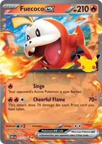 Fuecoco ex 015/128 – 30th Celebration (30C), Pokémon card (English)