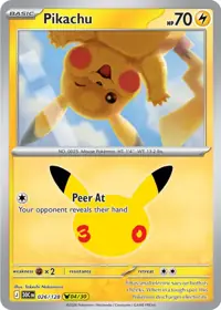 Pikachu 026/128 – 30th Celebration (30C), Pokémon card (English)