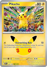 Pikachu 040/128 – 30th Celebration (30C), Pokémon card (English)