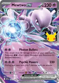 Mewtwo ex 064/128 – 30th Celebration (30C), Pokémon card (English)