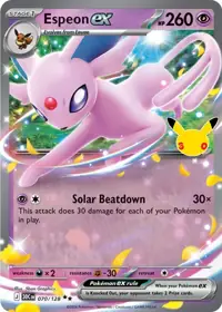 Espeon ex 070/128 – 30th Celebration (30C), Pokémon card (English)