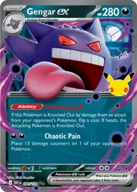 Gengar ex 090/128 – 30th Celebration (30C), Pokémon card (English)