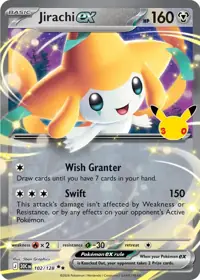 Jirachi ex 102/128 – 30th Celebration (30C), Pokémon card (English)