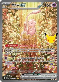 Mew ex 152/128 – 30th Celebration (30C), Pokémon card (English)