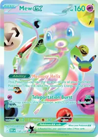 Mew ex 158/128 – 30th Celebration (30C), Pokémon card (English)