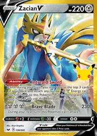Zacian V 138/202 – 30th Classic Collection, Pokémon card (English)