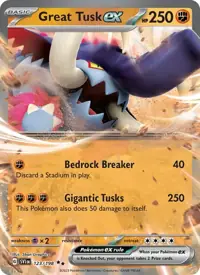 Great Tusk ex 123/198 – Scarlet & Violet (SVI), Pokémon card (English)
