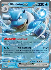 Blastoise ex 009/165 – 151 (MEW), Pokémon card (English)