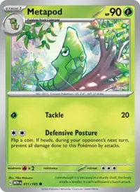 Metapod 011/165 – 151 (MEW), Pokémon card (English)