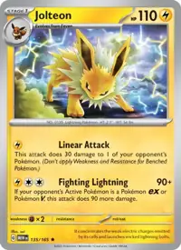 Jolteon 135/165 – 151 (MEW), Pokémon card (English)