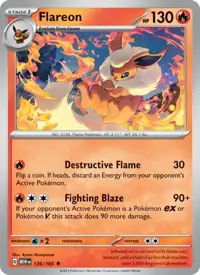Flareon 136/165 – 151 (MEW), Pokémon card (English)