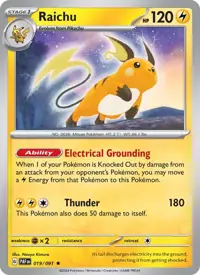 Raichu 019/091 – Paldean Fates (PAF), Pokémon card (English)