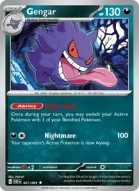 Gengar 057/091 – Paldean Fates (PAF), Pokémon card (English)