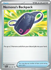 Nemona's Backpack 083/091 – Paldean Fates (PAF), Pokémon card (English)