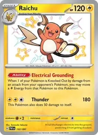 Raichu 132/091 – Paldean Fates (PAF), Pokémon card (English)