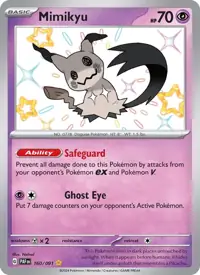 Mimikyu 160/091 – Paldean Fates (PAF), Pokémon card (English)