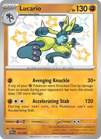 Lucario 174/091 – Paldean Fates (PAF), Pokémon card (English)