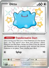 Ditto 201/091 – Paldean Fates (PAF), Pokémon card (English)