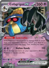 Cofagrigus ex 076/182 – Paradox Rift (PAR), Pokémon card (English)