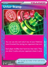 Unfair Stamp 165/167 – Twilight Masquerade (TWM), Pokémon card (English)