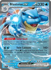Blastoise ex 030/142 – Stellar Crown (SCR), Pokémon card (English)