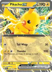 Pikachu ex 028/131 – Prismatic Evolutions (PRE), Pokémon card (English)