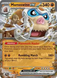 Mamoswine ex 079/159 – Journey Together (JTG), Pokémon card (English)