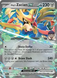 Hop's Zacian ex 111/159 – Journey Together (JTG), Pokémon card (English)