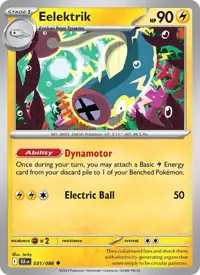 Eelektrik 031/086 – Black Bolt (BLK), Pokémon card (English)