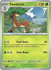 Sawsbuck 007/086 – White Flare (WHT), Pokémon card (English)