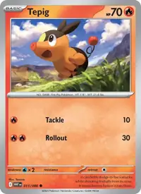 Tepig 011/086 – White Flare (WHT), Pokémon card (English)
