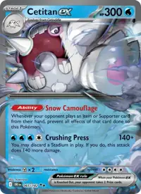Cetitan ex 065/182 – Destined Rivals (DRI), Pokémon card (English)