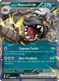 Arven's Mabosstiff ex 139/182 – Destined Rivals (DRI), Pokémon card (English)